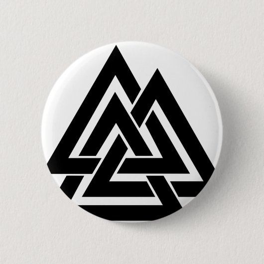 Valknut Viking Nordic Protection Symbol Odin Button (Vorderseite)