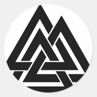 Valknut Viking Nordic Protection Symbol Odin Runder Aufkleber