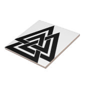 Valknut Viking Skandinavier-nordisches Fliese (Seite)