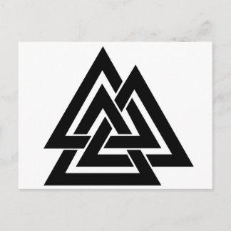 Valknut Viking Skandinavier-nordisches Postkarte