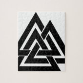 Valknut Viking Skandinavier-nordisches Puzzle (Vertikal)