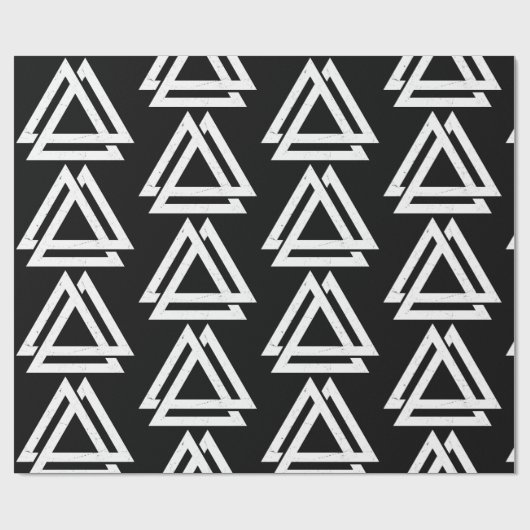 Valknut Viking Triangle Art Geschenkpapier (Flach)