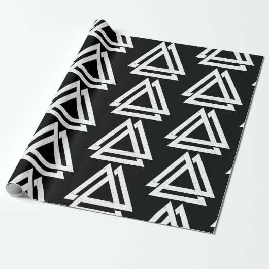 Valknut Viking Triangle Art Geschenkpapier (Ungerollt)