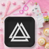 Valknut Viking Triangle Art Pappteller (Party)