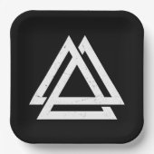 Valknut Viking Triangle Art Pappteller (Vorderseite)