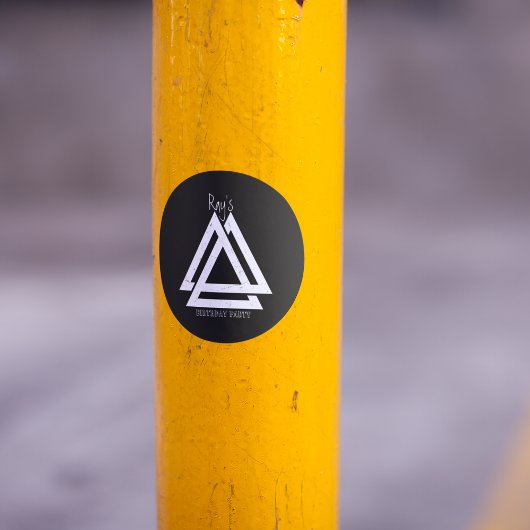 Valknut Viking Triangle Art Runder Aufkleber