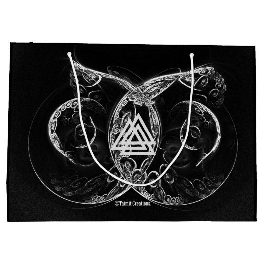 Valknut - Vikings Anheben Große Geschenktüte (Rückseite)