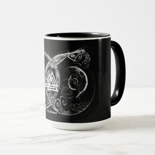 VALKNUT. Vikings Anheben Tasse (VorderseiteRechts)
