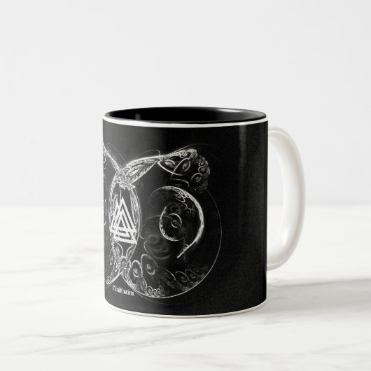 VALKNUT. Vikings Anheben Zweifarbige Tasse (VorderseiteRechts)