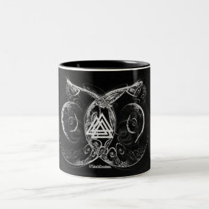 VALKNUT. Vikings Anheben Zweifarbige Tasse
