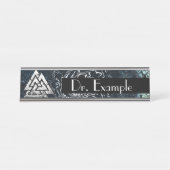 Valknut~ (Wavy) Schreibtischnamensplakette (Vorderseite )