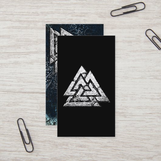 Valknut~ (Wavy) Visitenkarte (Vorderseite/Rückseite Beispiel)