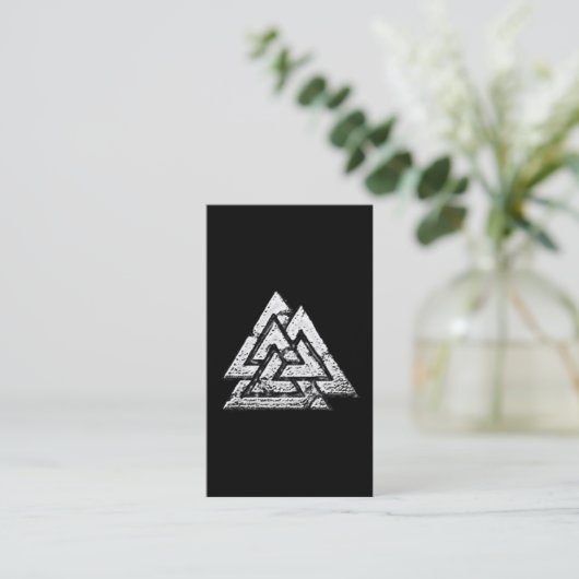 Valknut~ (Wavy) Visitenkarte (Stehend Vorderseite)