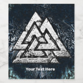 Valknut~ (Wavy) Weinetikett (Einzelnes Label)