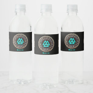 Valknut (Wicklung) Wasserflaschenetikett
