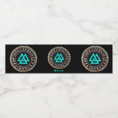 Valknut (Wicklung) Wasserflaschenetikett (Einzelnes Label)