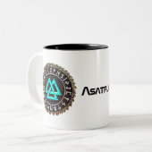 Valknut (Wicklung) Zweifarbige Tasse (Vorderseite Links)