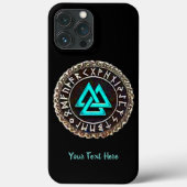Valknut (Winding) Carved Wood iPhone Case (Rückseite)