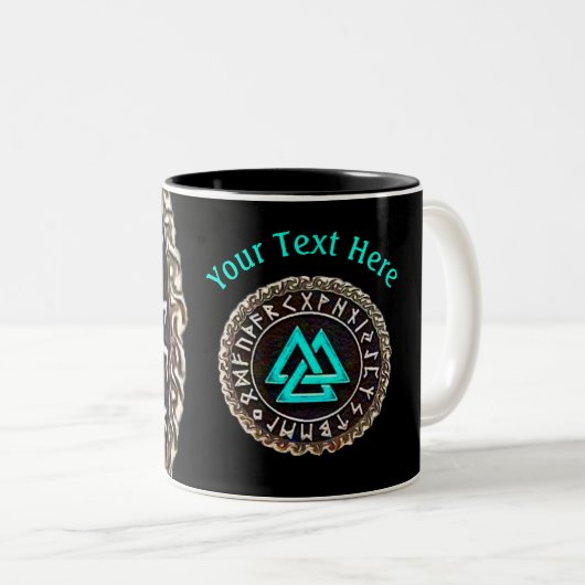 Valknut (Winding) Zwei-Tonen-Kaffeepause Tasse (VorderseiteRechts)