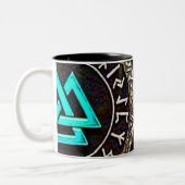 Valknut (Winding) Zwei-Tonen-Kaffeepause Tasse (Links)