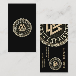 Valknut (WindingGOLD) Business Card Visitenkarte