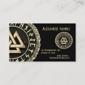Valknut (WindingGOLD) Business Card Visitenkarte (Rückseite)