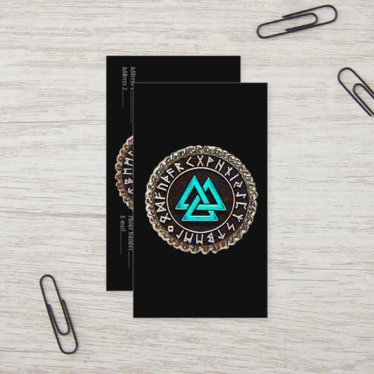 Valknut~ (Windung)  Visitenkarte (Vorderseite/Rückseite Beispiel)