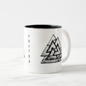 Valknut~ Zweifarbige Tasse (VorderseiteRechts)