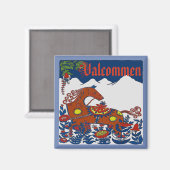 Valkomen, Schweden, Text bearbeiten Magnet (Vorderseite/Rückseite)