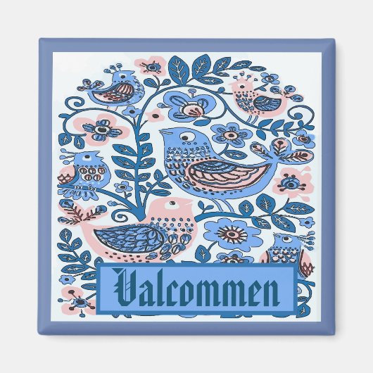 Valkomen, Schweden, Text bearbeiten Magnet (Vorne)