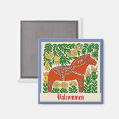 Valkomen, Schweden, Text bearbeiten Magnet (Vorderseite/Rückseite)