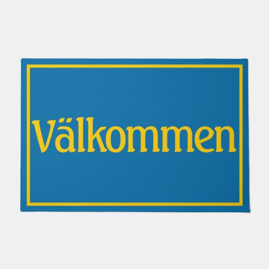 Välkommen Willkommen in den Farben der schwedische Fußmatte (Vorderseite)
