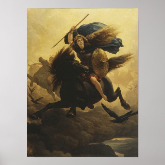 Valkyrie, 1865 (Öl auf Leinwand) Poster (Vorne)