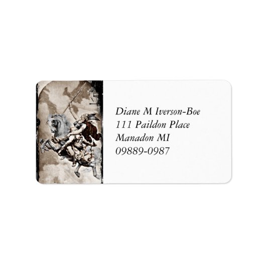 Valkyrie Carries Hero bis Valhalla Adressaufkleber (Vorne)