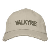 Valkyrie Custom Distressed Baseball Cap Bestickte Baseballkappe (Vorderseite)