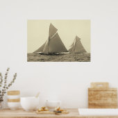 Valkyrie II und Vigilant Race für Amerikas Poster (Küche)