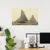 Valkyrie II und Vigilant Race für Amerikas Poster (Heimbüro)