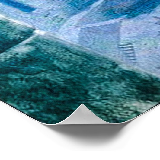 Valkyrie in einem blauen Kleid mit Rüstung Poster (Ecke)