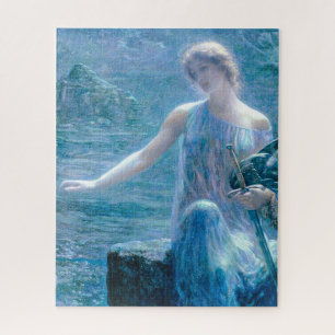 Valkyrie in einem blauen Kleid mit Rüstung Puzzle