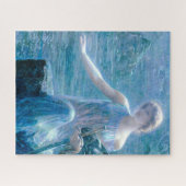 Valkyrie in einem blauen Kleid mit Rüstung Puzzle (Horizontal)