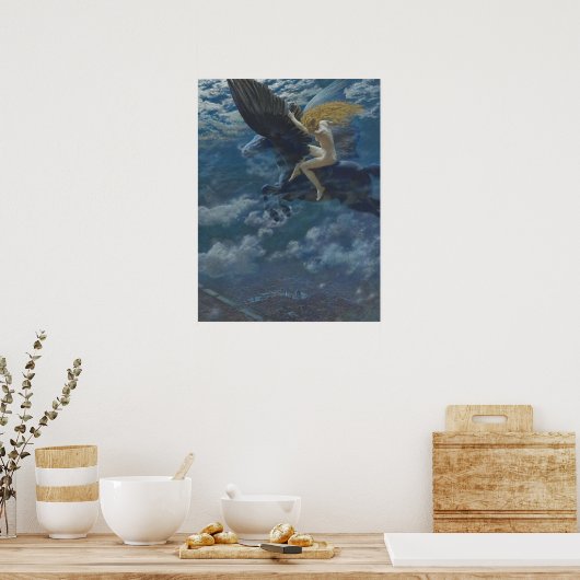 Valkyrie reiten auf einem Pferd - Traum Idyll Poster (Küche)