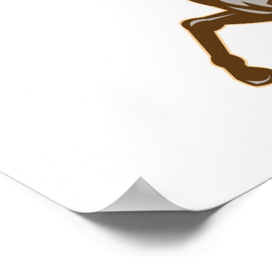 Valkyrie Riding Horse Retro Poster (Ecke)