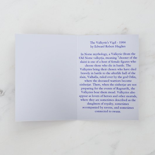 Valkyries Vigil Karte (Innenseite)