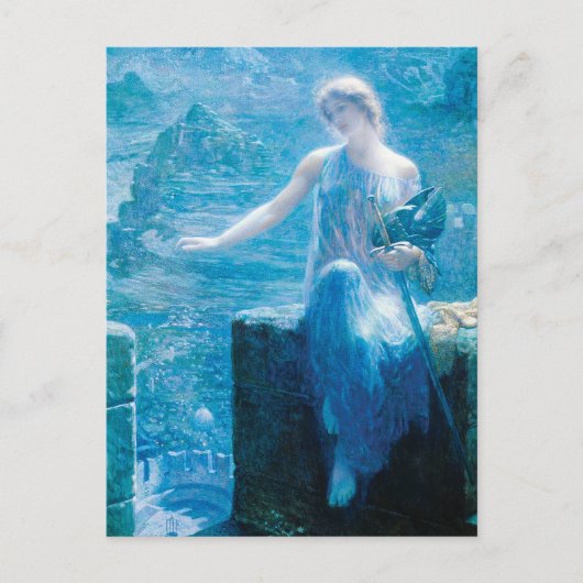 Valkyrie's Vigil von Edward Robert Hughes Postkarte (Vorderseite)