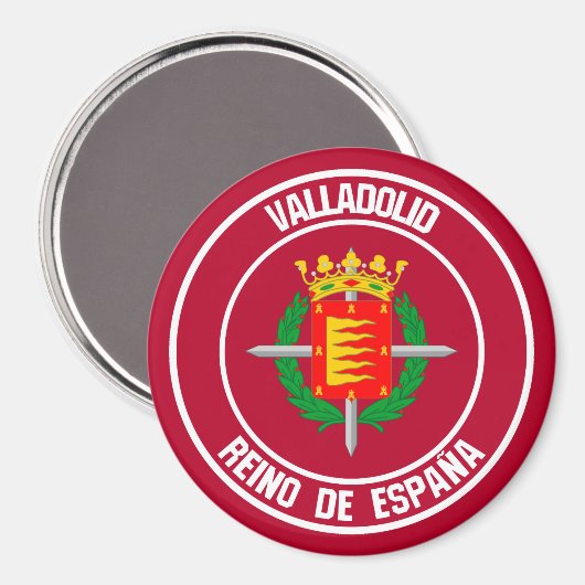 Valladolid RundEmblem Magnet (Vorderseite/Rückseite)