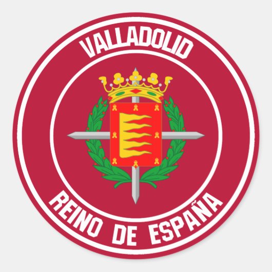 Valladolid RundEmblem Runder Aufkleber (Vorderseite)