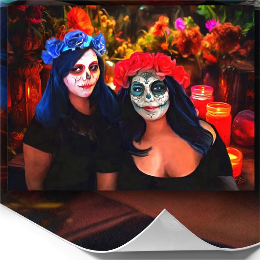 Vallarta Catrinas Blume & Candles 1718 Kunstdrucke Poster