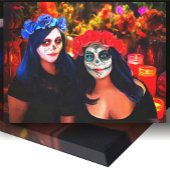 Vallarta Catrinas mit Blume & Kerzen 1718 Art Coll Leinwanddruck