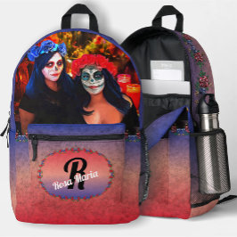 Vallarta Catrinas mit Blume & Kerzen 1718 Bedruckter Rucksack