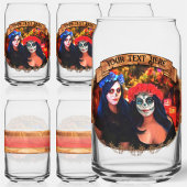 Vallarta Catrinas mit Blume & Kerzen 1718 Dosenglas